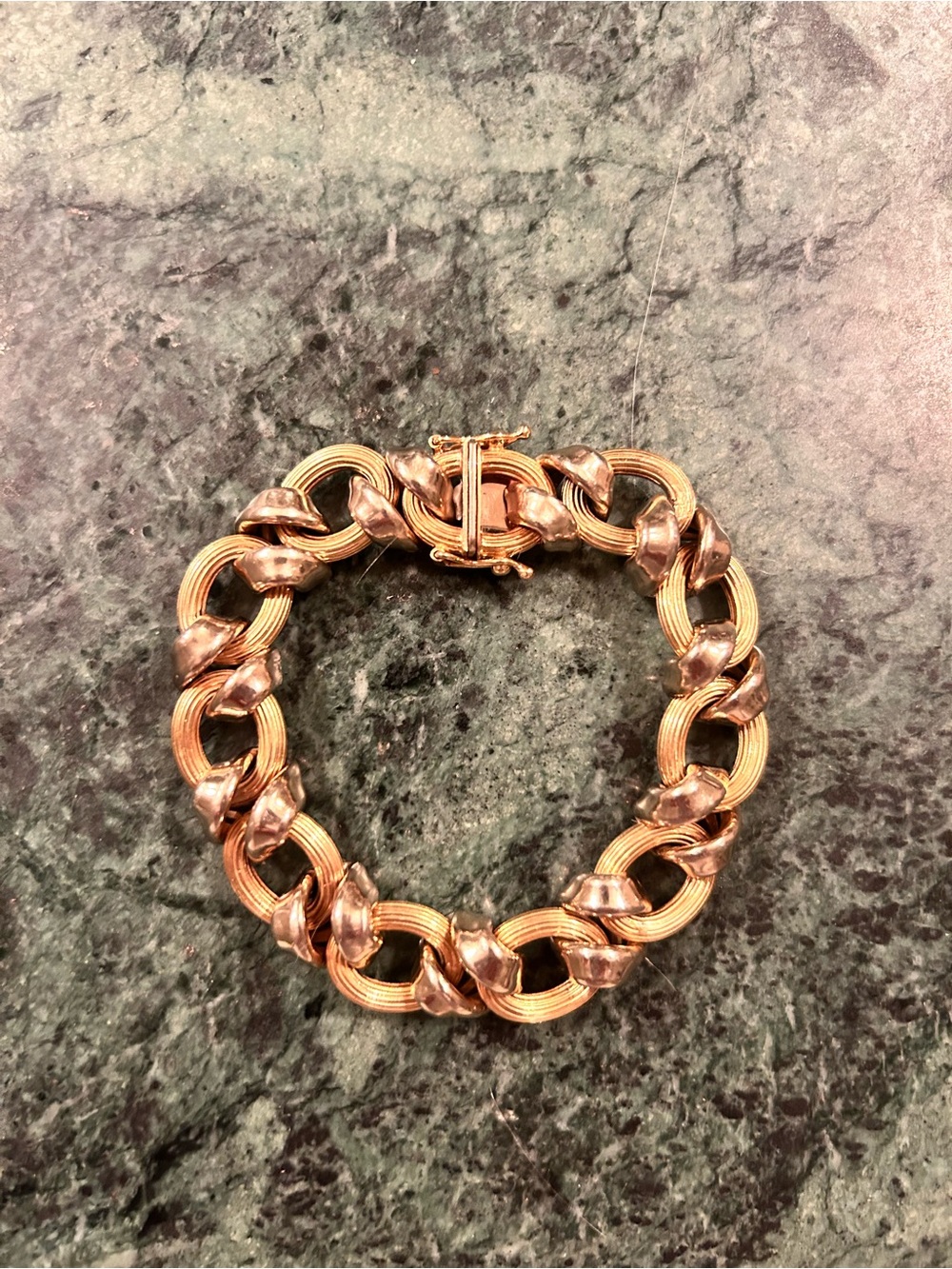 14k gold link bracelet